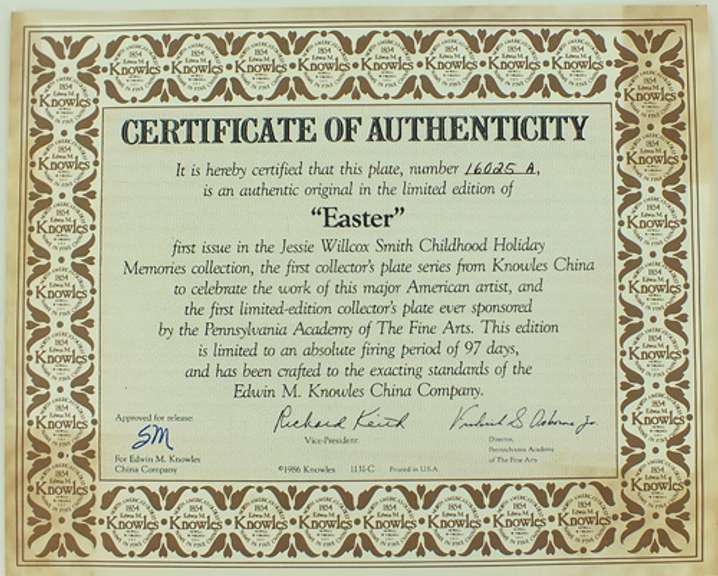 Collector's Fine China Plate