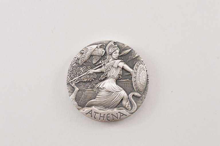 2015 Tuvalu $2 Goddesses Of Olympus Athena 2 Oz Silver Coin Box & COA