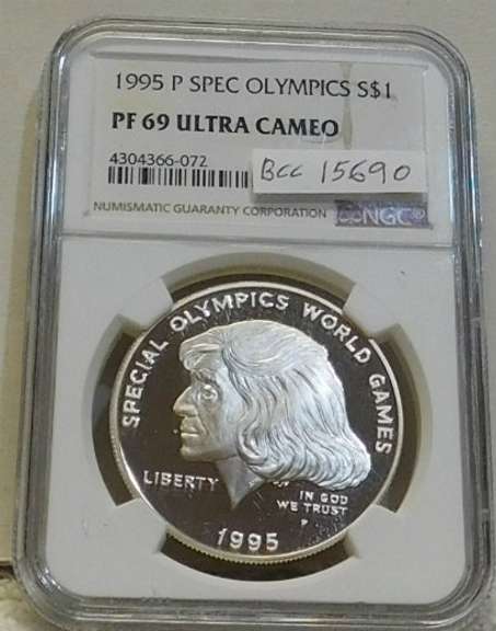 1995-P Special Olympics Sil PRF Dol NGC PF69UC