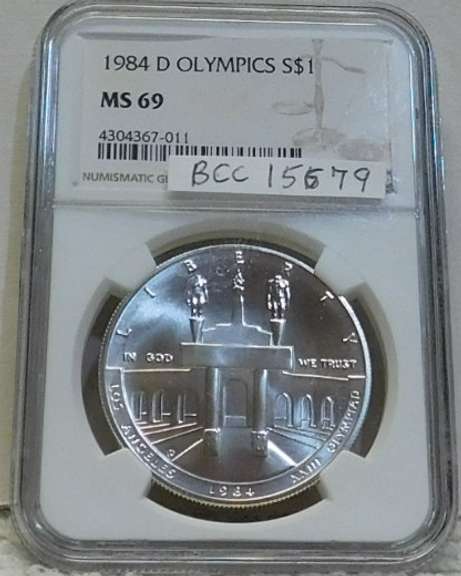 1984-D Olympics Sil Unc Dol NGC MS-69