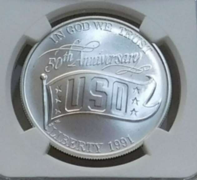 1991-D USO Sil Unc Dol NGC MS69