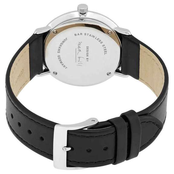 New Mens Junghans w Black Dial and Leather