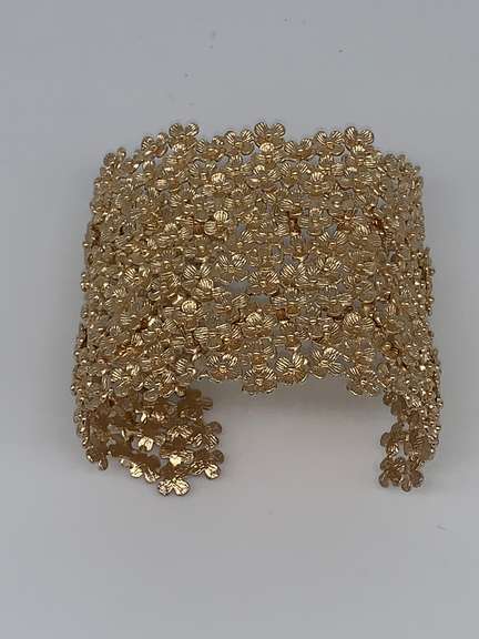 Sterling Silver & 22kt GP Bangle Bracelet