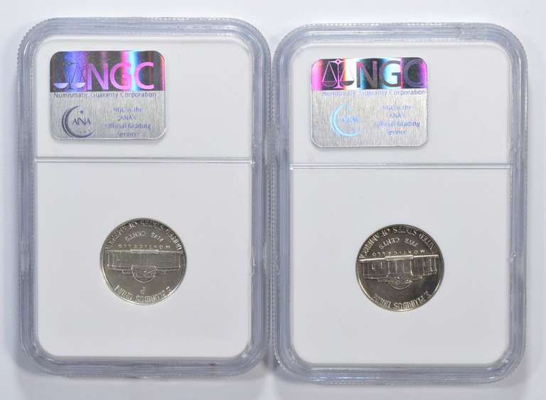 (Lot 2) PF65 1942-P & PF66 1942 Jefferson Nickels - Graded NGC
