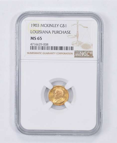 MS65 1903 Louisiana Purchase Commemorative McKinley Gold Dollar NGC