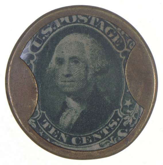 George Washington 10 Cents U.S. Encased Postage