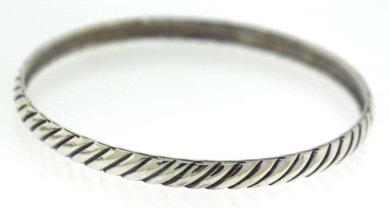 Set of 5 Sterling Silver Bangles