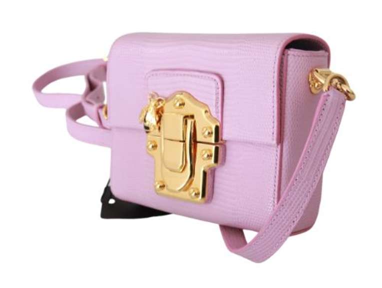 DOLCE & GABBANA  Pink Shoulder Crossbody Women Borse 100% Leather LUCIA Bag