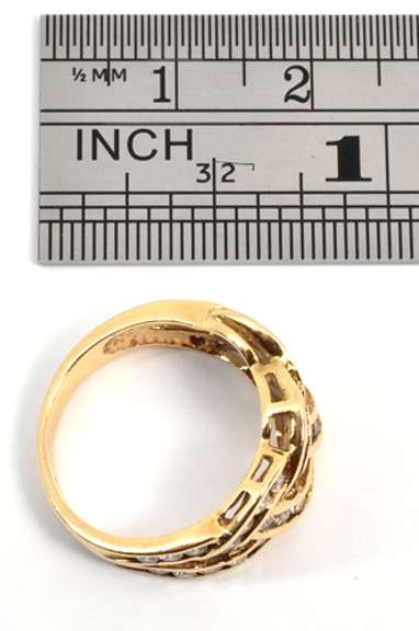Woven Design Diamond Ring