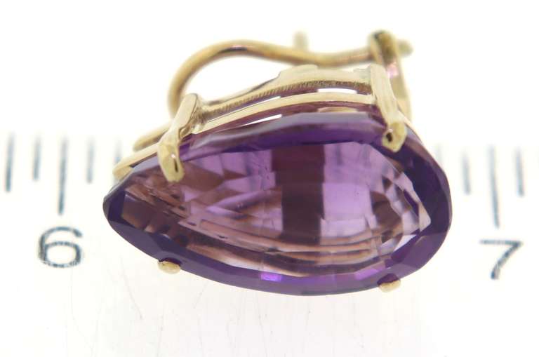 Fabulous Amethyst Pear Stud Earrings