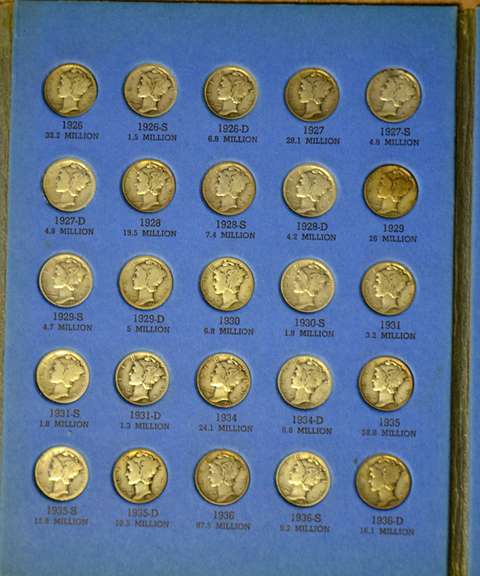 Mercury Dime Book no 1916D,1921,or 1921D