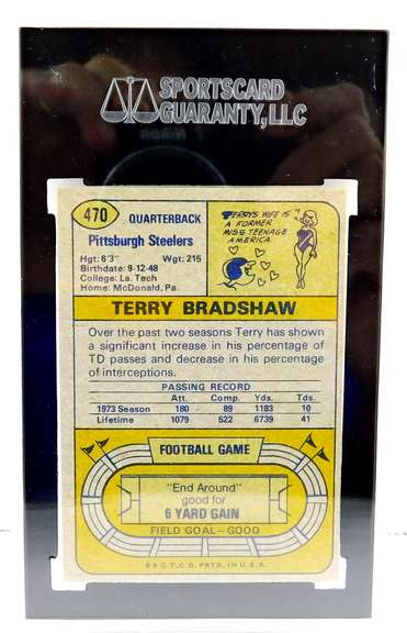 Terry Bradshaw 1974 Graded Football Card