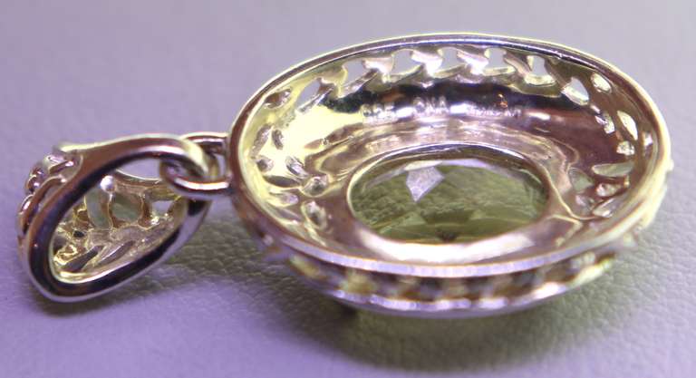 Sterling Silver Lemon Quartz Pendant