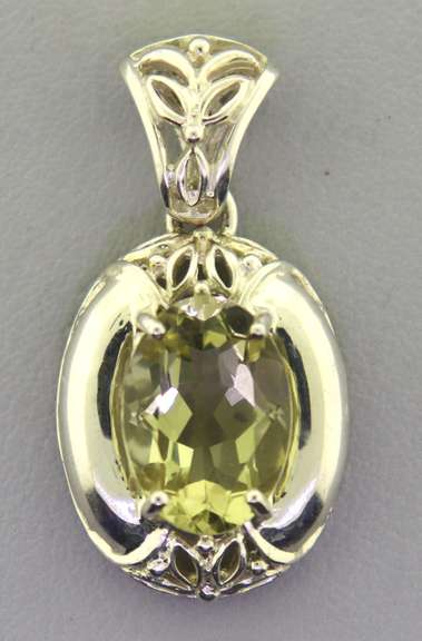 Sterling Silver Lemon Quartz Pendant