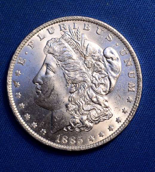 1885-O B.U. MORGAN SILVER DOLLAR