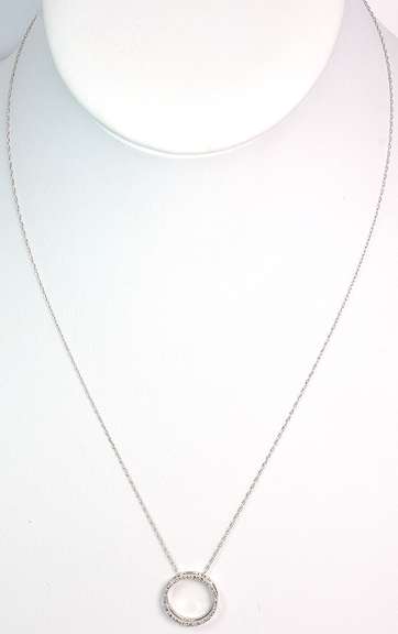 Lovely 1/15CTW Diamond Necklace in White Gold