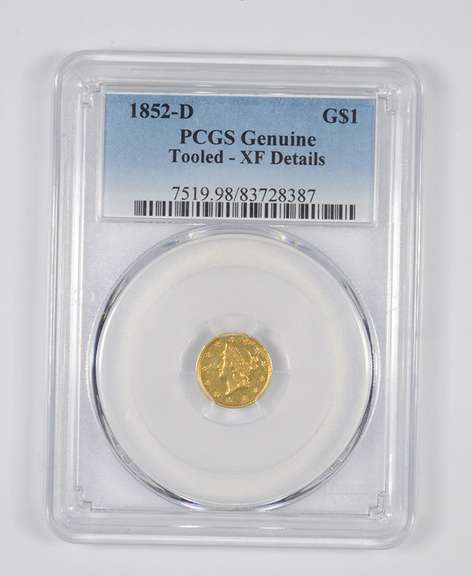 XF Details 1852-D $1.00 Liberty Head Gold - $1 Graded PCGS