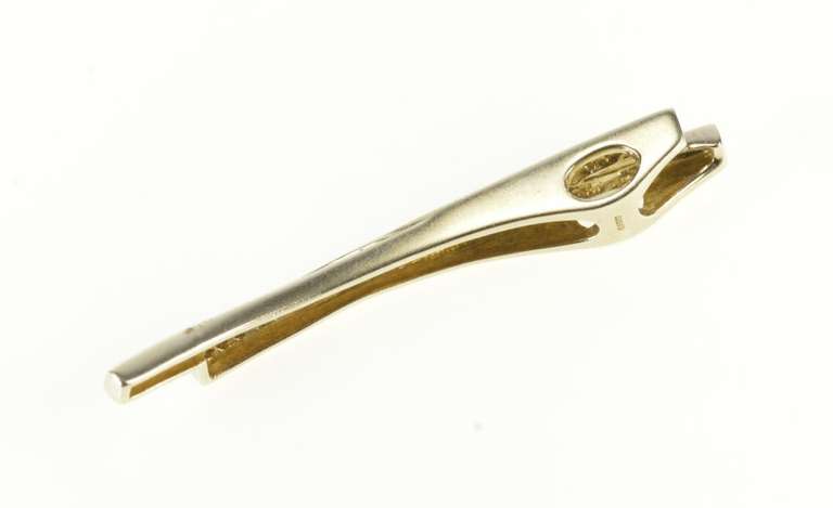 14K Yellow Gold Diamond Inset Criss Cross Bar Statement Pendant