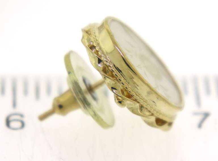 Gorgeous Sunflower Mop Oval Earrings