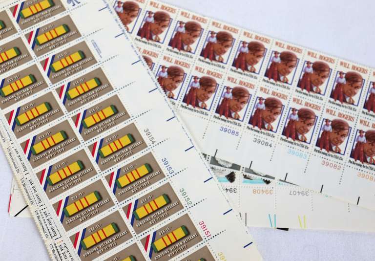 $172.95 Face Value In Mint 15 Cent US Comm Plate Block