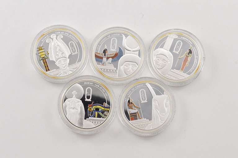 2013 Niue $2 Story Of Osiris 25g Silver Proof 5 Coin Set - Box & COA