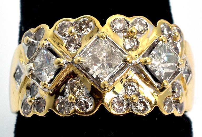 Dazzling 18KT 1.18CTW Diamond Band Ring