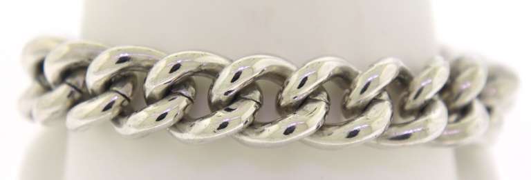 Gent's Heavy Sterling Silver Curb Bracelet