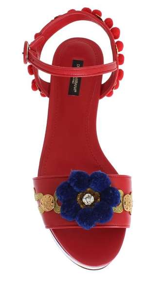 DOLCE & GABBANA Multicolor Handpainted Carretto Platform Heel