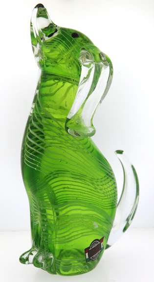 Art Glass Hand Blown Figurine Dog