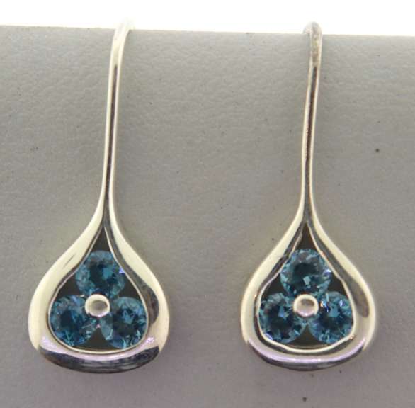 Sterlimg Silver blue Topaz Earrings
