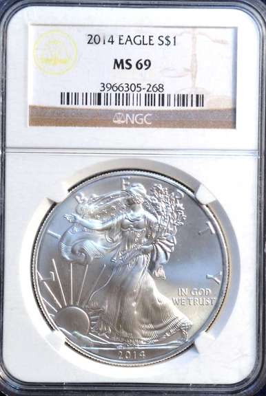 2014 Silver Eagle NGC MS 69