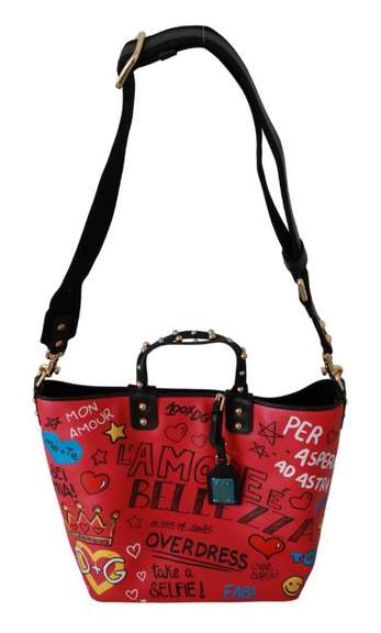 DOLCE & GABBANA Red L’Amore E’Belleza Tote Borse Leather BEATRICE Bag