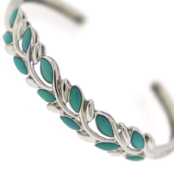 Marquise Turquoise Vine Cuff Bracelet