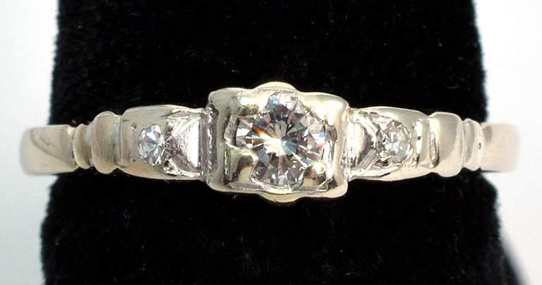 Lovely 0.14CTW Diamond Ring in 14KT White Gold