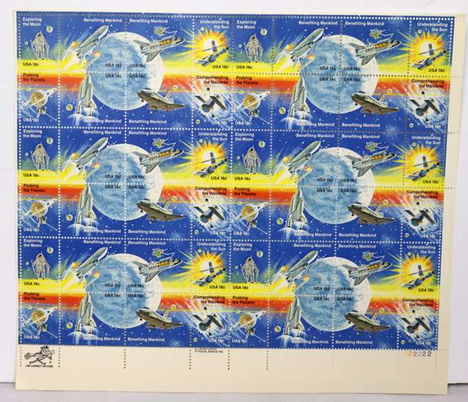 Monster Lot Of  Mint Uncancelled US Space Sheet Issues
