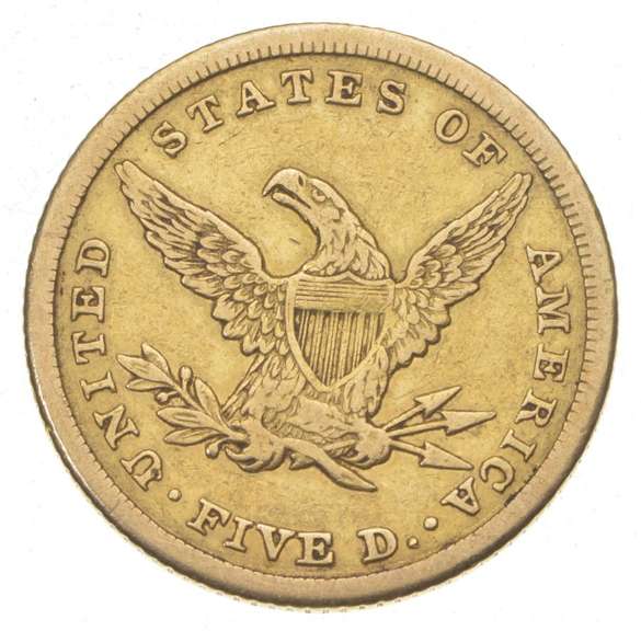 1840 $5.00 Liberty Head Gold Half Eagle