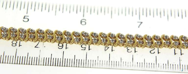 Sterling Silver Diamond Accent Double S Link Bracelet