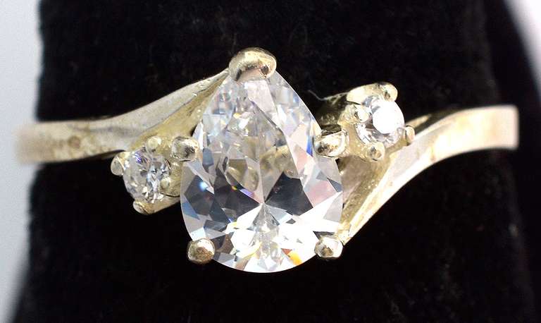 Sterling Silver CZ Cocktail Ring