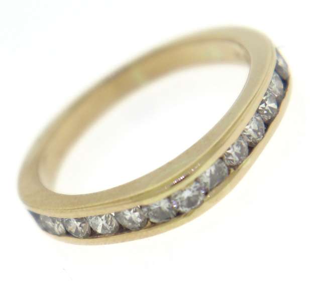 Beautiful Channel Set Diamond Dome Ring