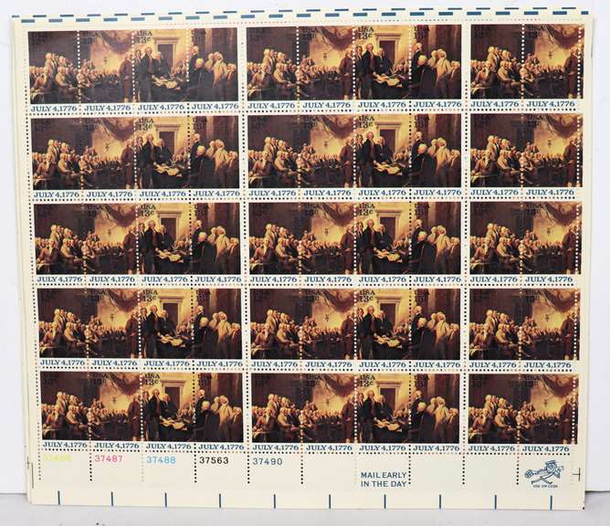 $ 100.62 Face Value In Mint 13 Cent US Comm Sheets