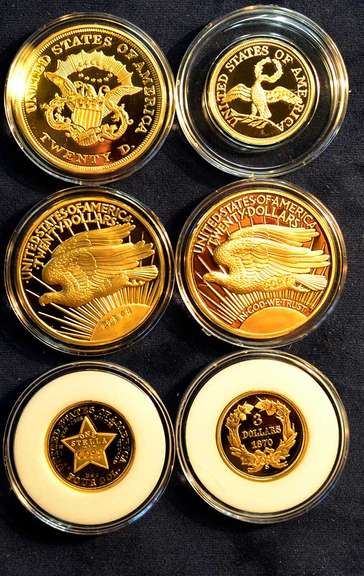 6 Coin Gold Plated Tribute Collection