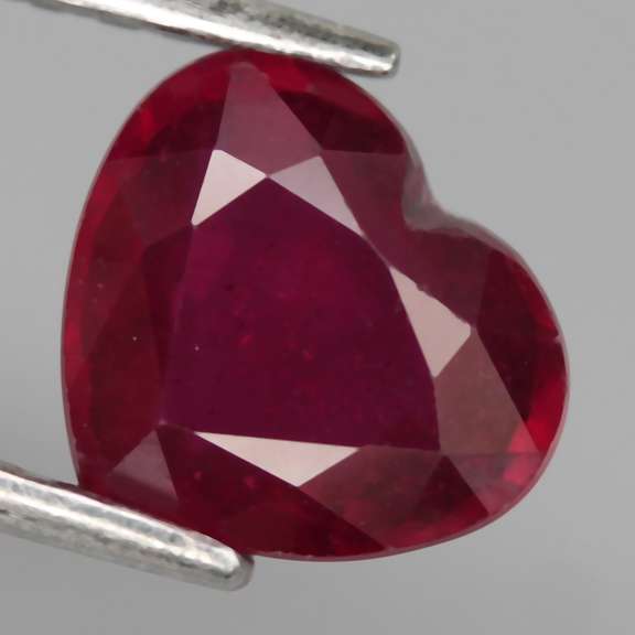 Captivating 2.17ct deep red heart cut Ruby