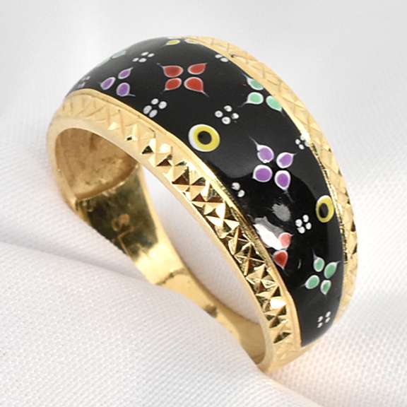 Neat 14k Enamel Band