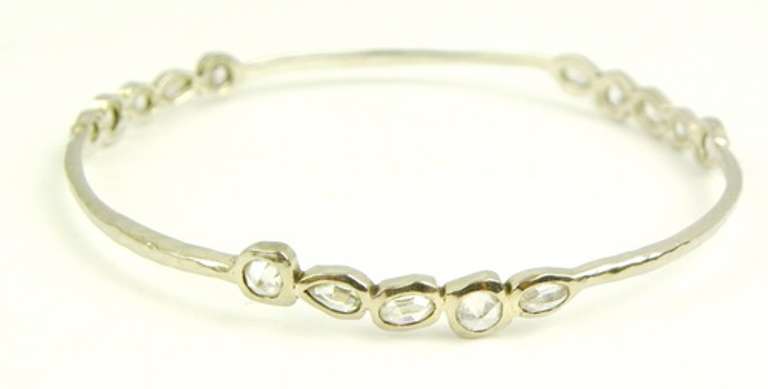 Silpada Magnifique Sterling CZ Bangle Bracelet