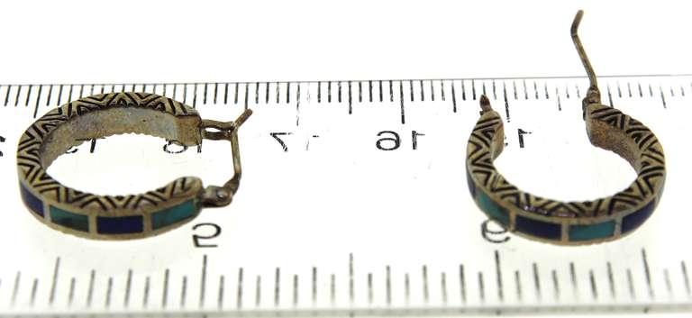 Sterling Silver Enamel Earring Hopp