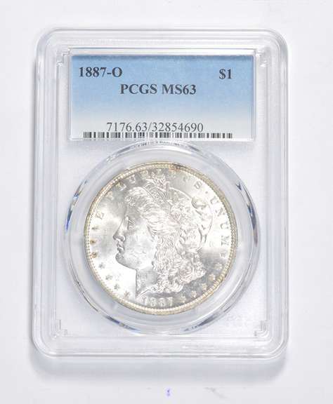 MS63 1887-O Morgan Silver Dollar - Graded PCGS