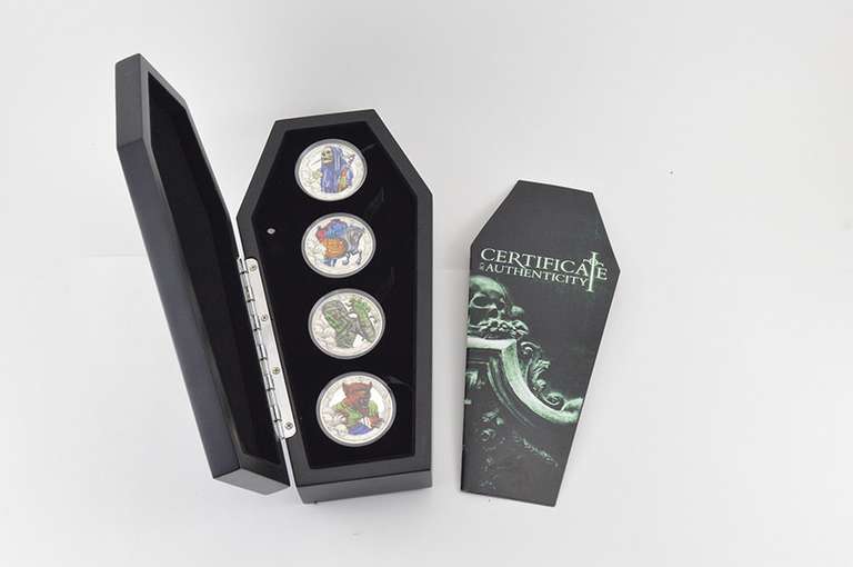 2016 Kiribati $5 25g .925 Silver Proof - 4 Coin Set - Fancy Box & COA