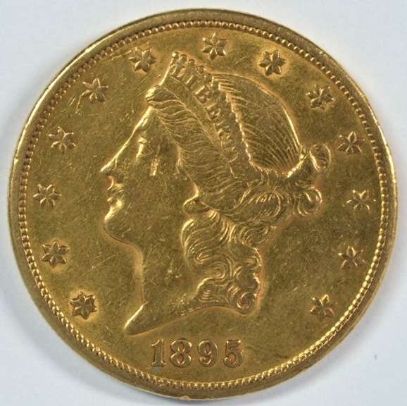 Fully struck 1895-S $20 Liberty Gold Piece. Better date