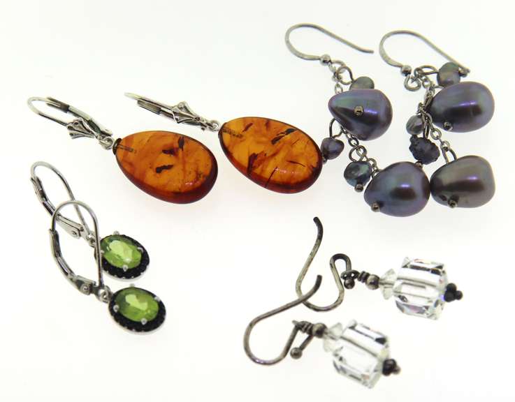 Group Lot of 4 Pairs of Earrings