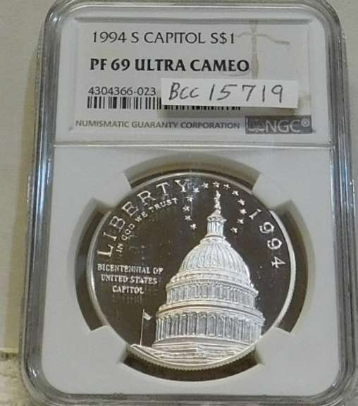 1994-S Capitol Sil PRF Dol NGC PF69UC